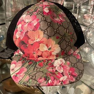 Pink floral Gucci Hat